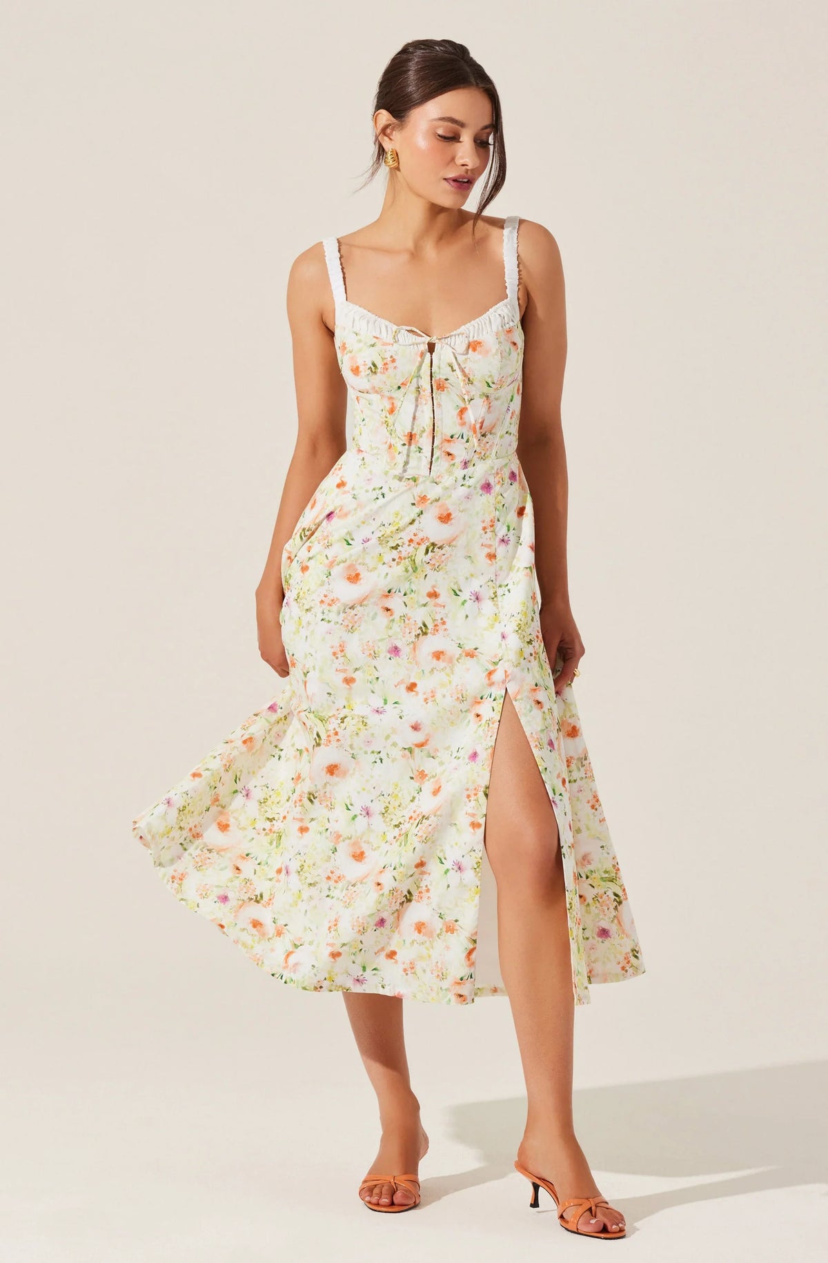 Lbruh Julietta Floral Corset Midi Dress