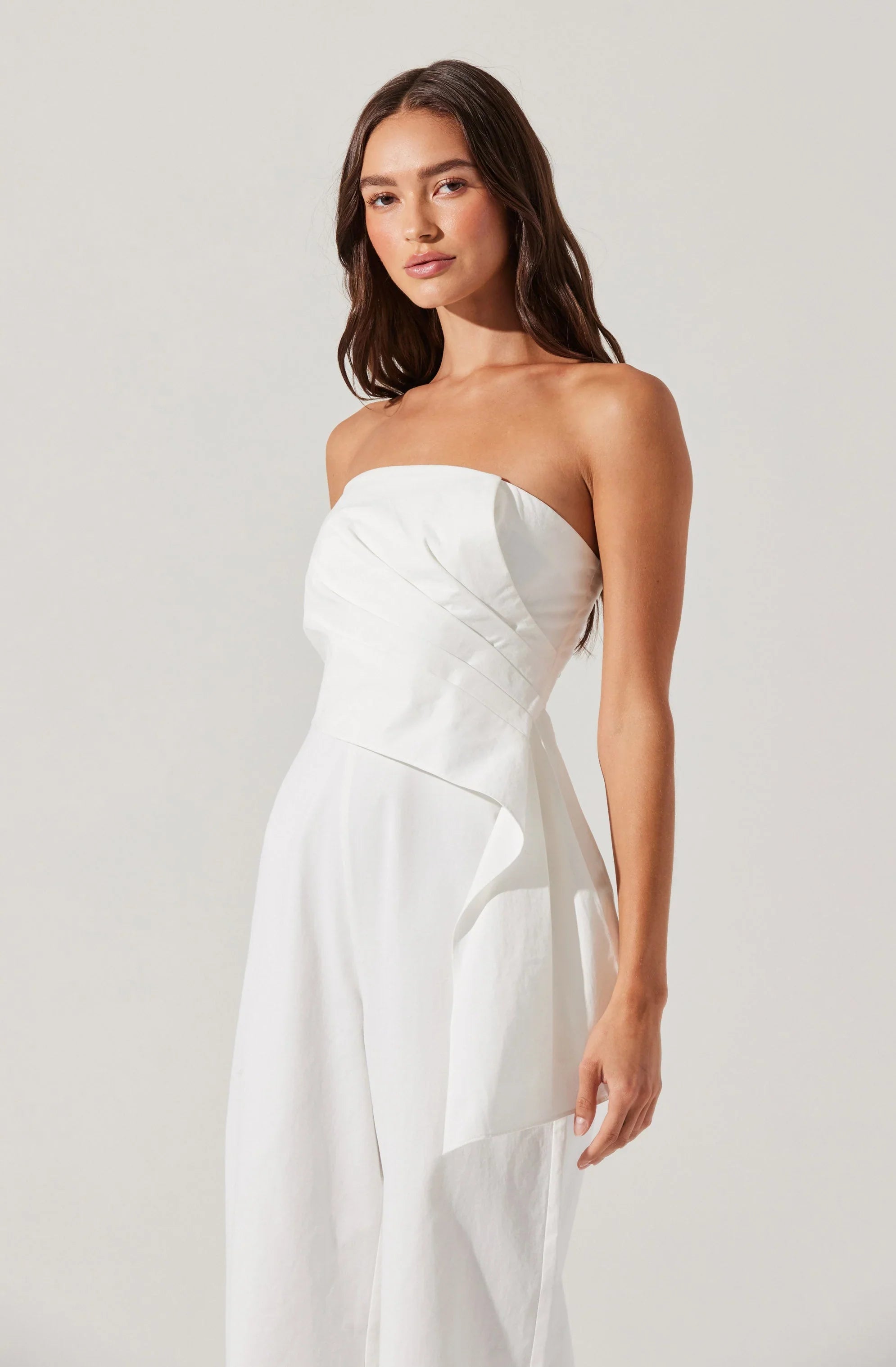 Lbruh Maciel Strapless Pleated Jumpsuit