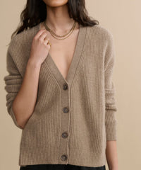 Cropped Cashmere Cocoon Cardigan