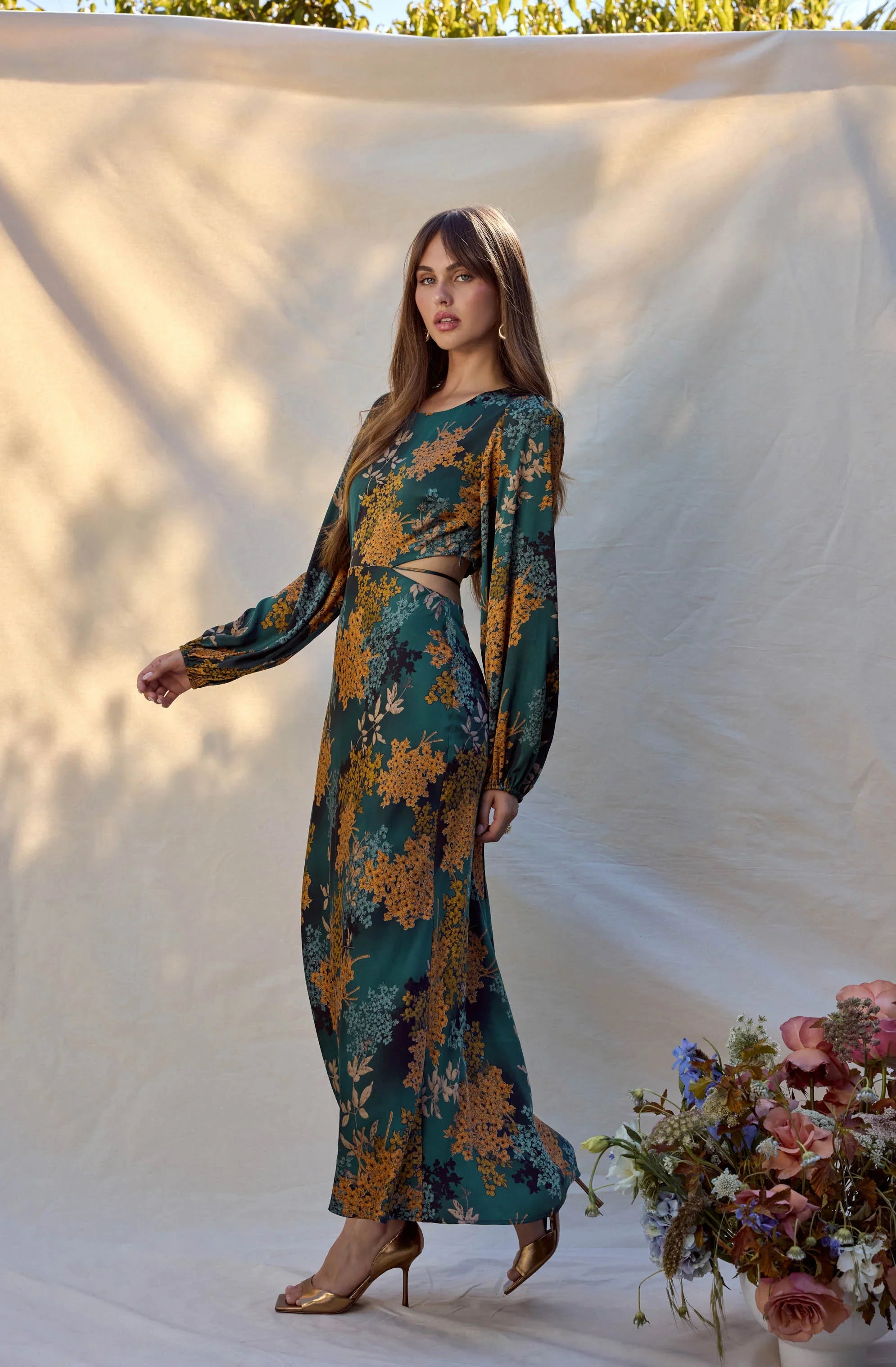 Lbruh Quinn Floral Cutout Maxi Dress