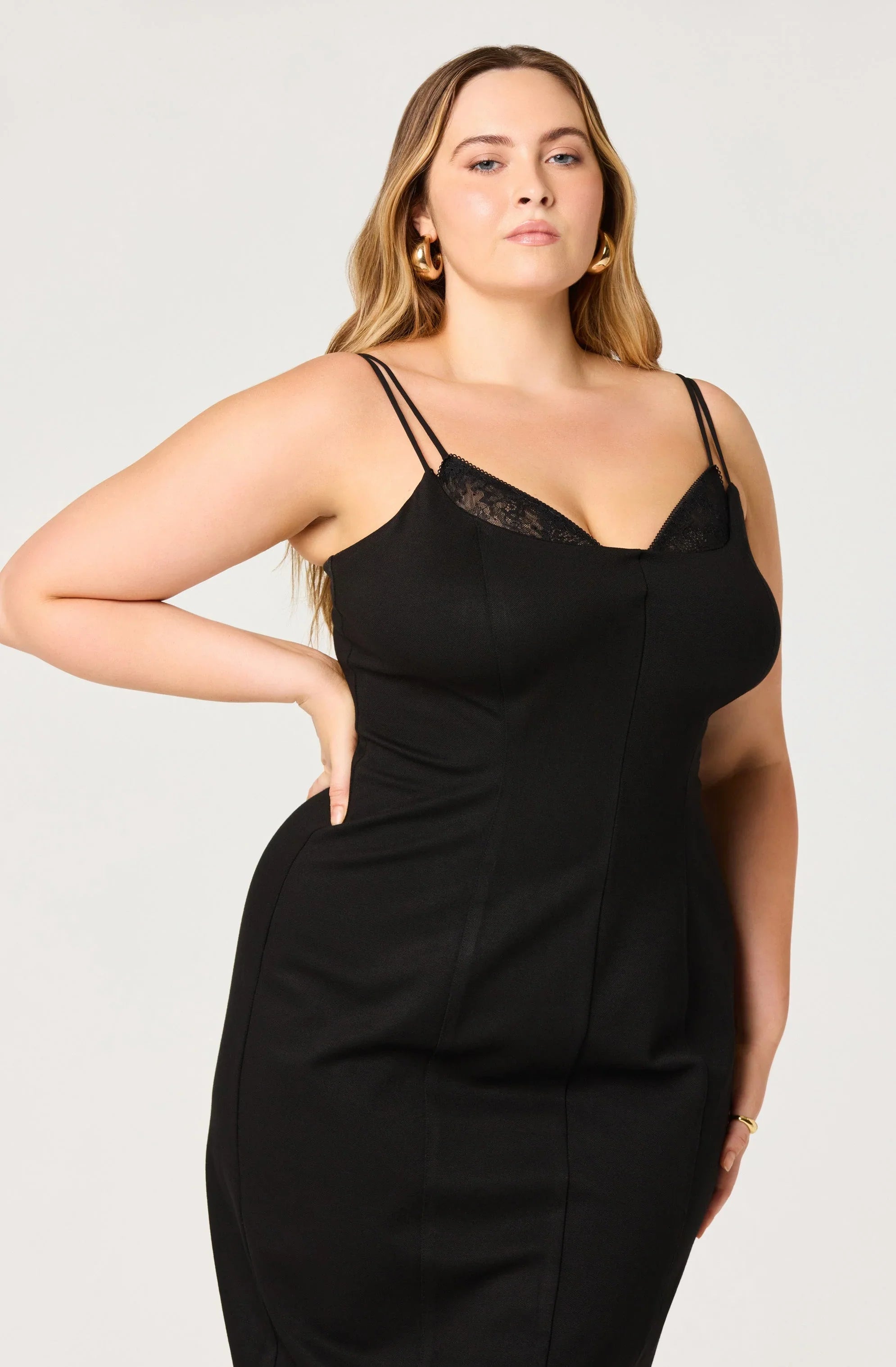 Lbruh Allura Peekaboo Lace Midi Dress