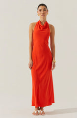 Lbruh Dalisay Cowl Neck Halter Dress