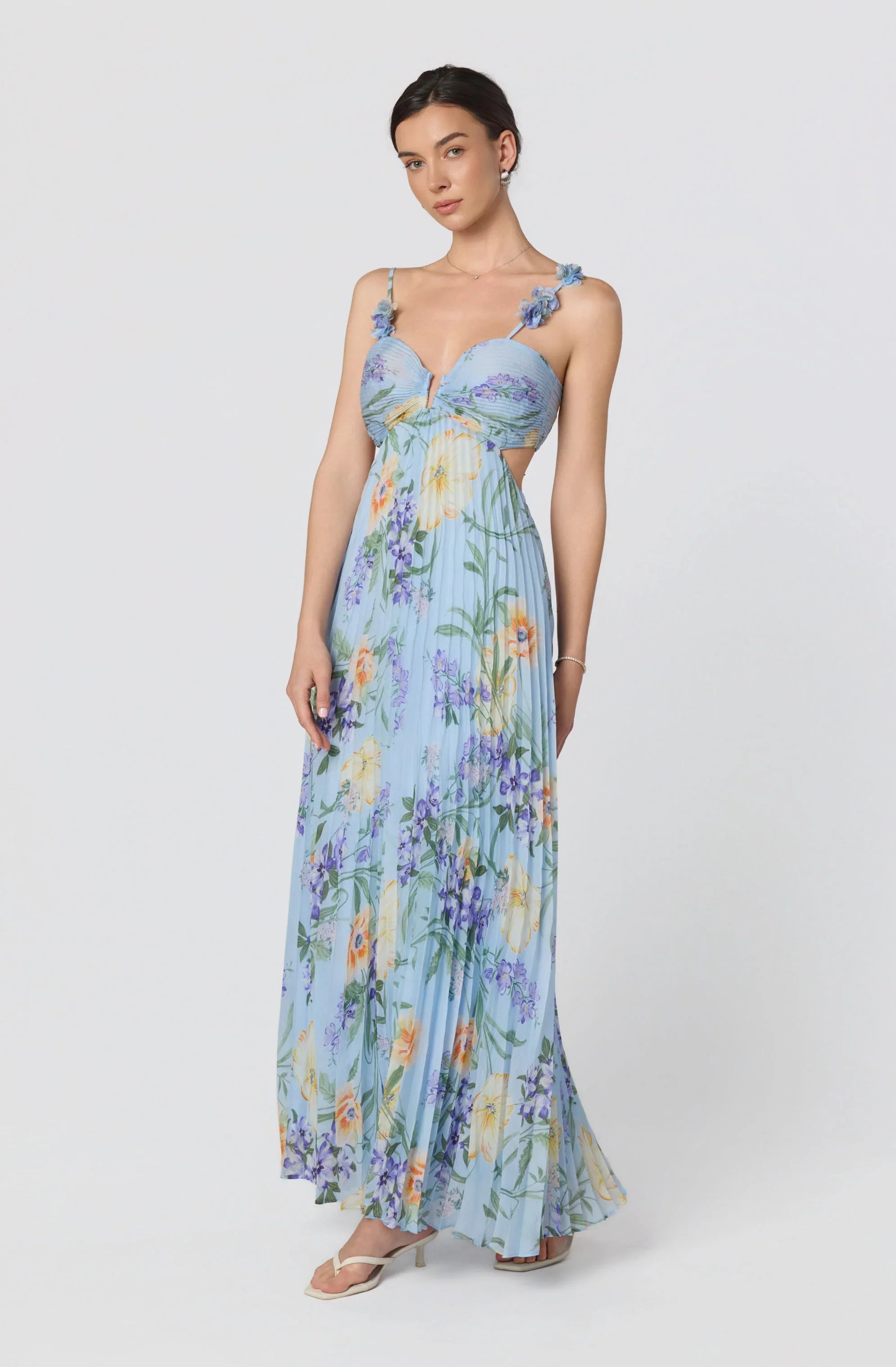 Inixyf Emese Floral Cutout Maxi Dress