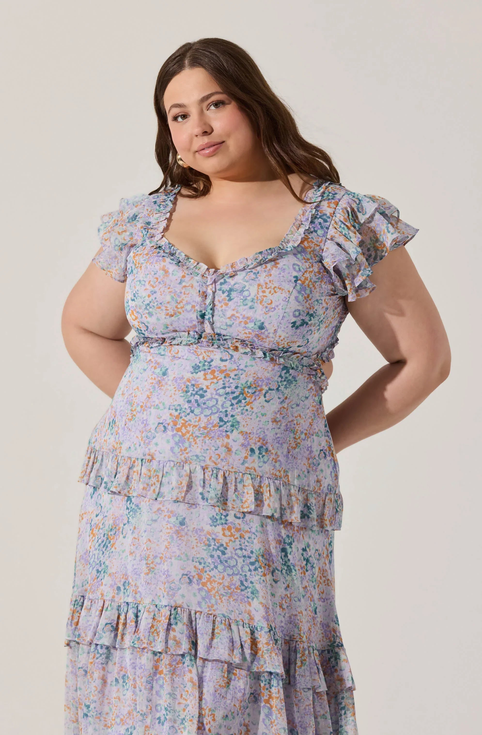 Lbruh Mable Floral Tiered Ruffle Maxi Dress
