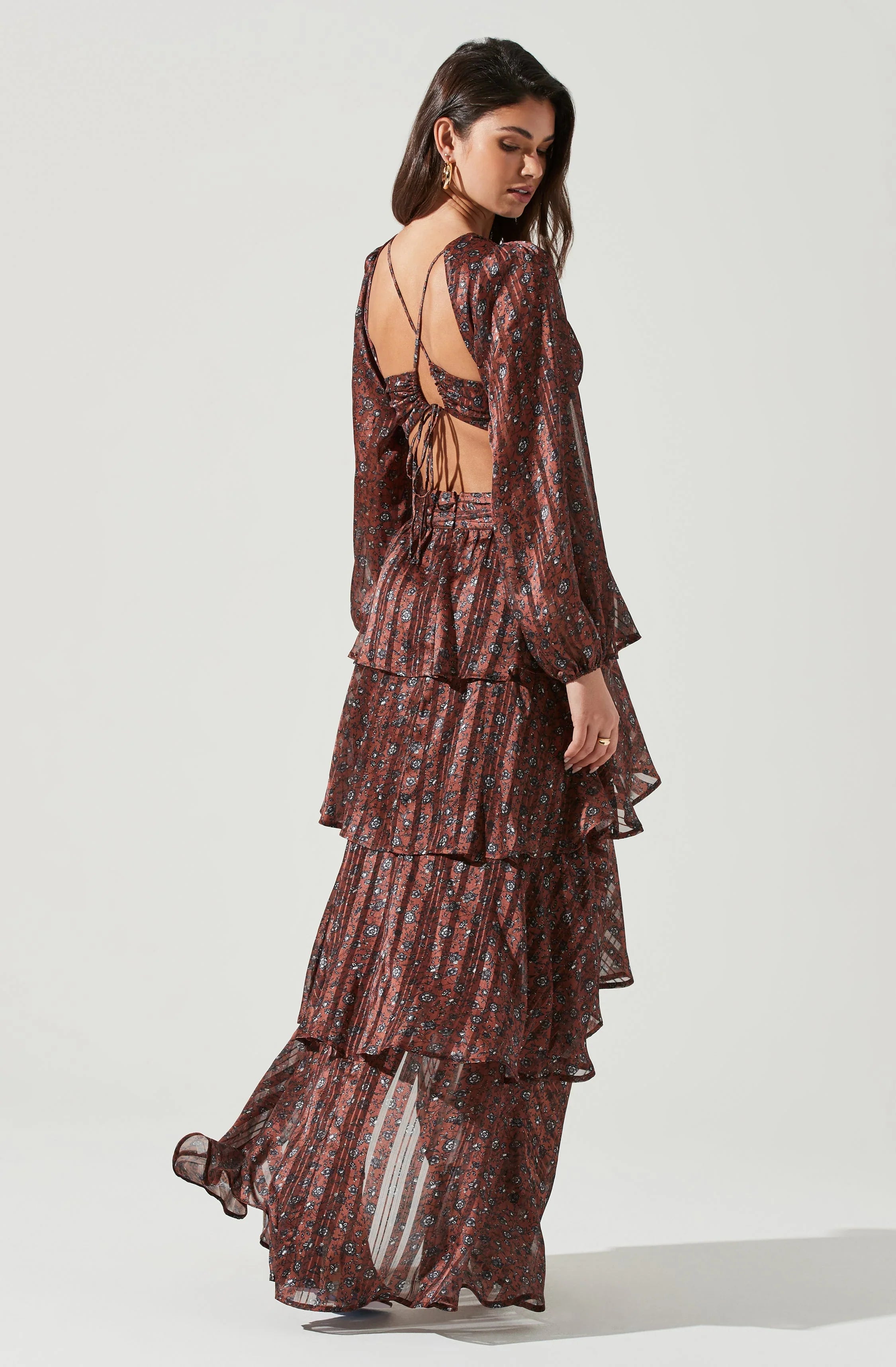 Lbruh Anora Floral Tiered Maxi Dress