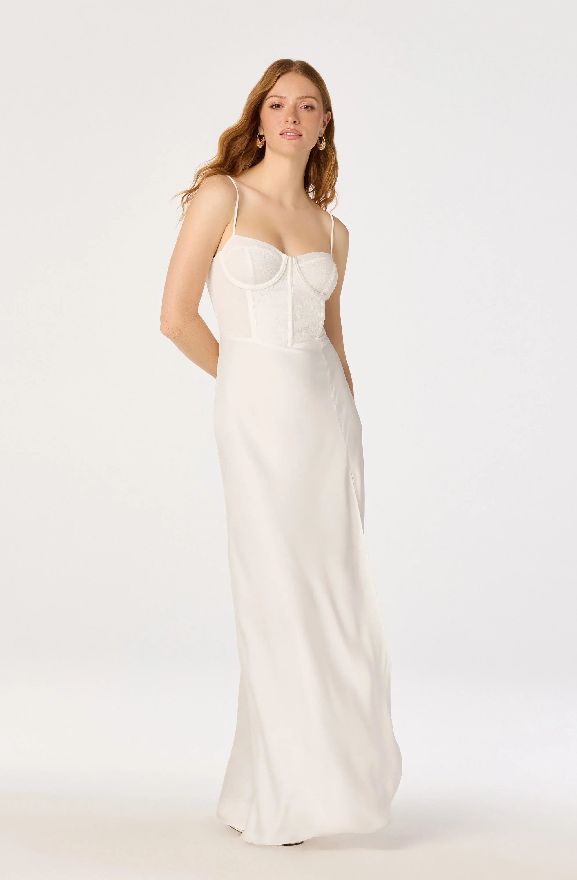 Inixyf Zinnia Lace Bustier Maxi Gown