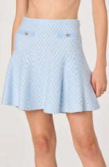 Inixyf Malvie Plaid Knit Mini Skirt