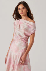 Lbruh Mairyn Tie Dye Satin Midi Dress