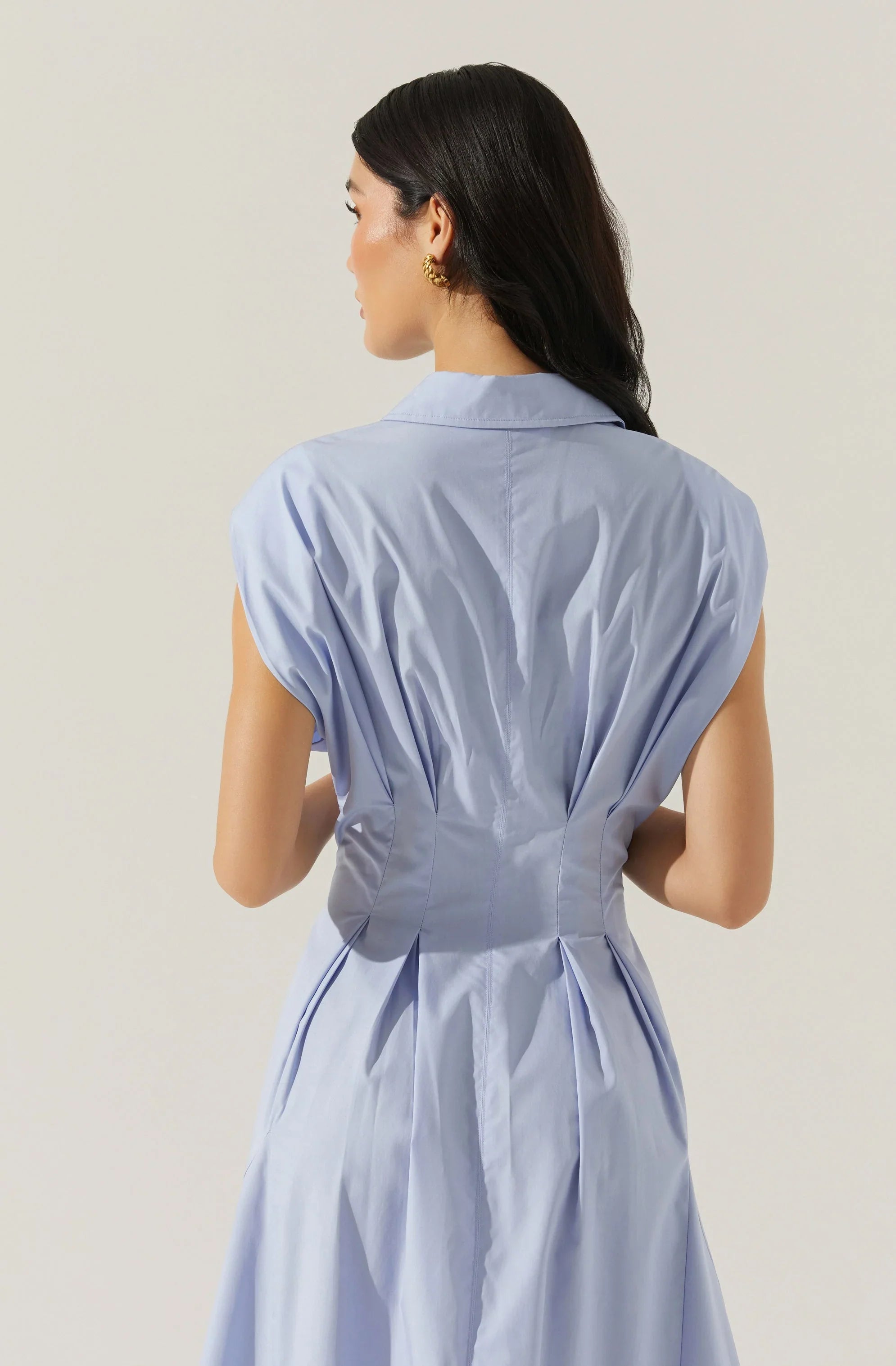 Lbruh Beckett Tapered Waist Pleated Dress