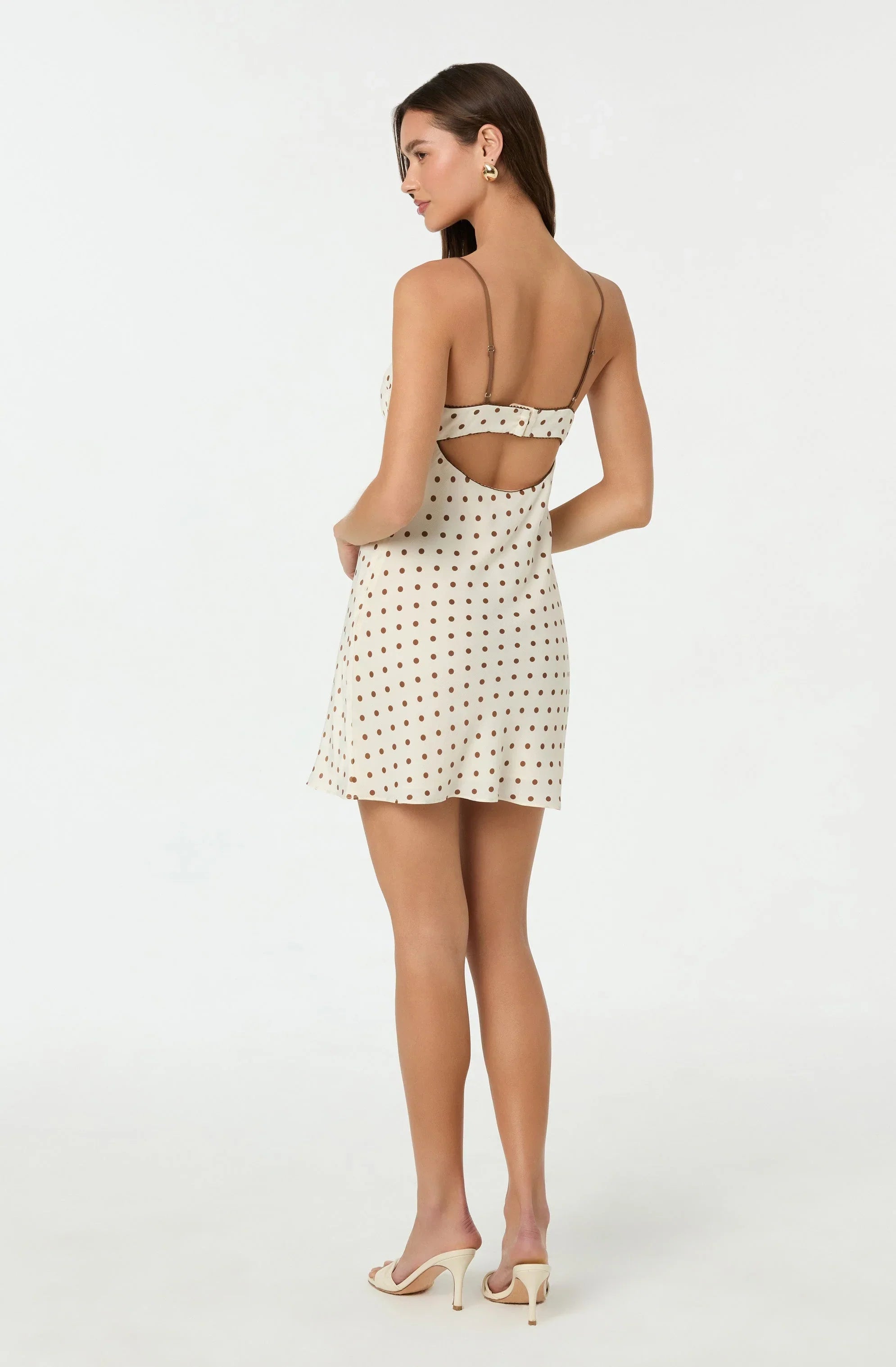 Lbruh Satin Polka Dot Mini Dress