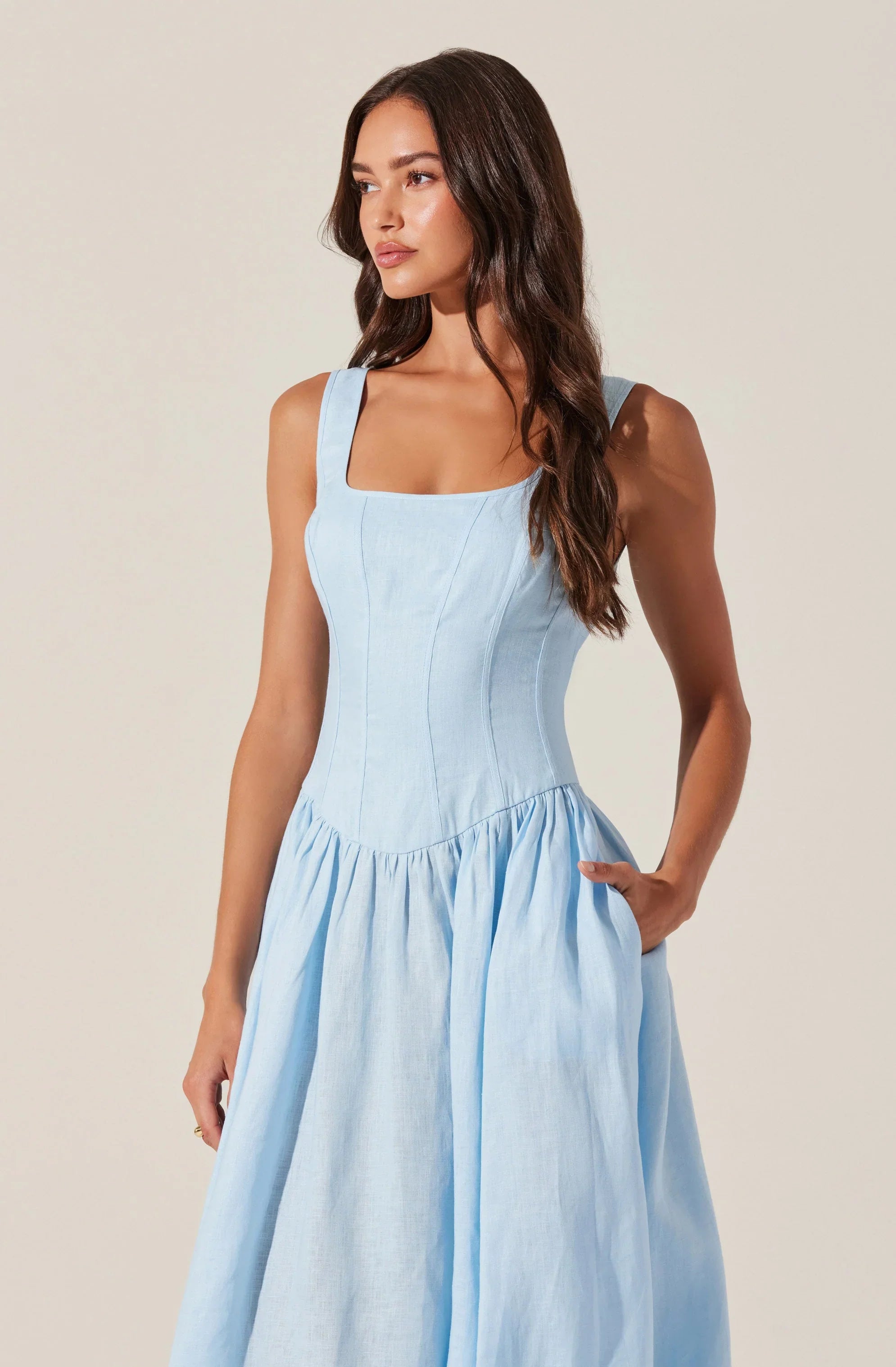 Lbruh Thierry Linen Midi Dress