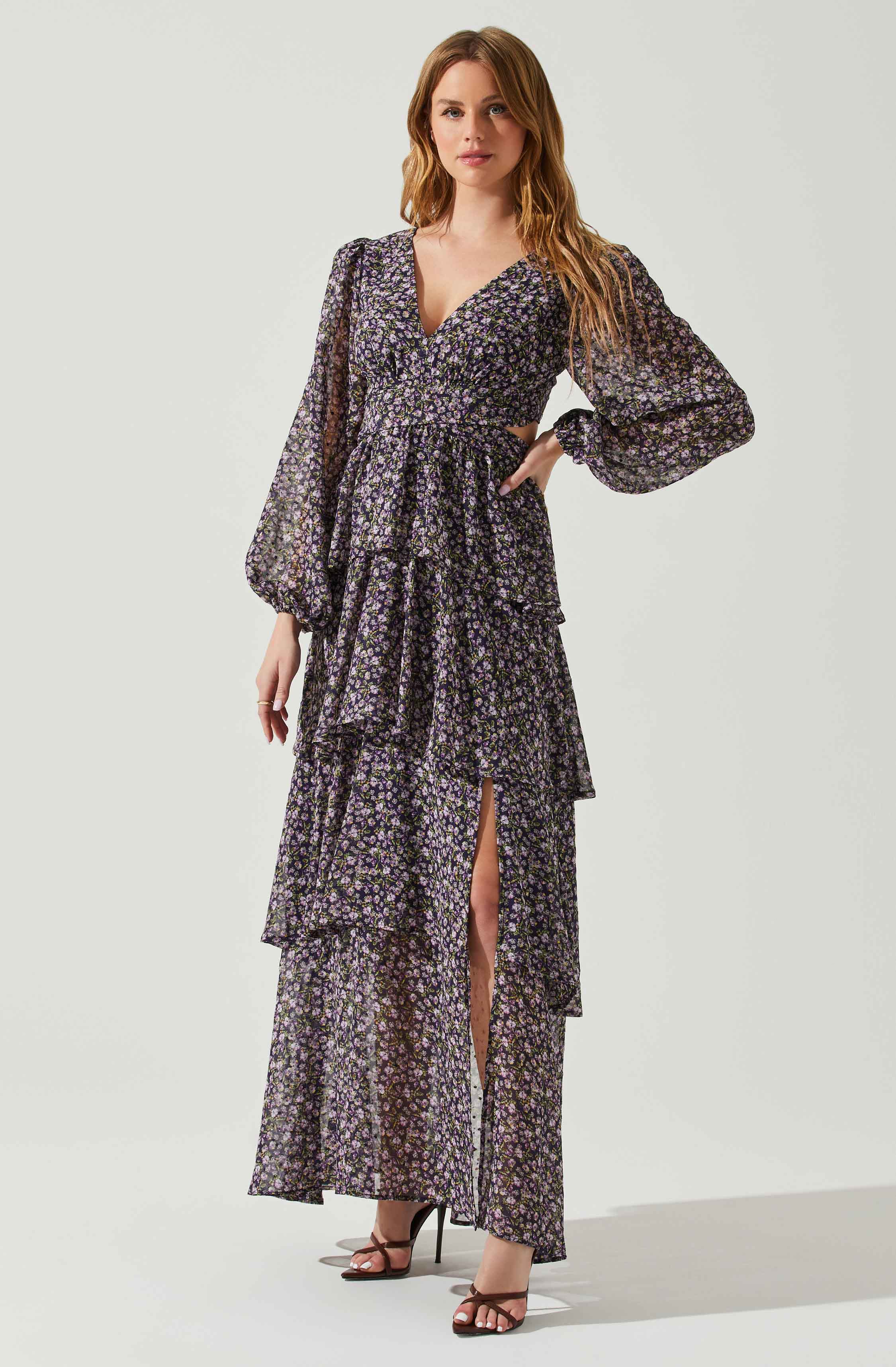 Lbruh Anora Floral Tiered Maxi Dress