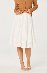 Inixyf Wrenlee Embroidered Midi Skirt