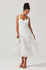 Lbruh Pellagia Eyelet Midi Dress