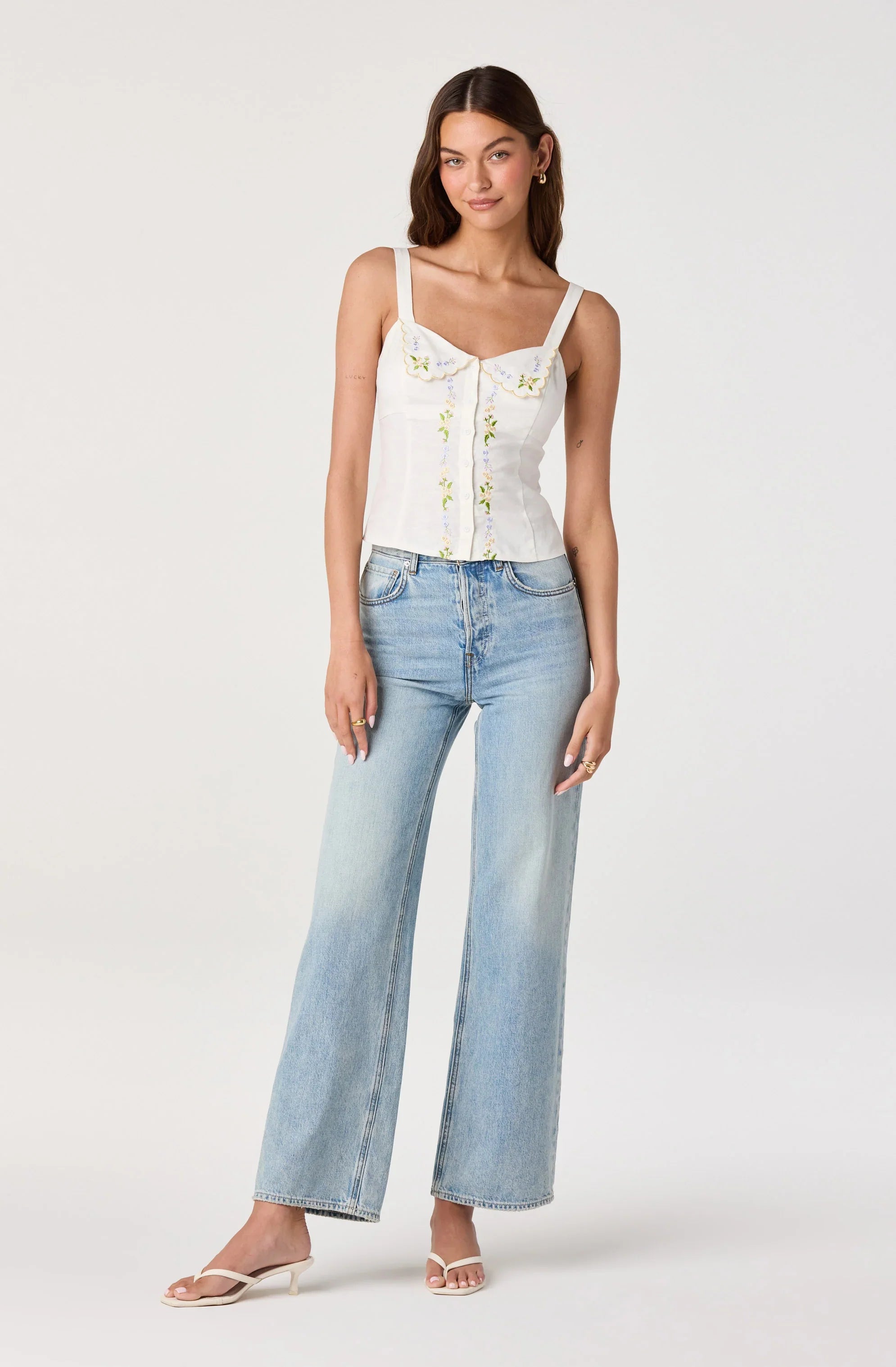 Inixyf Shaya Floral Embroidered Top