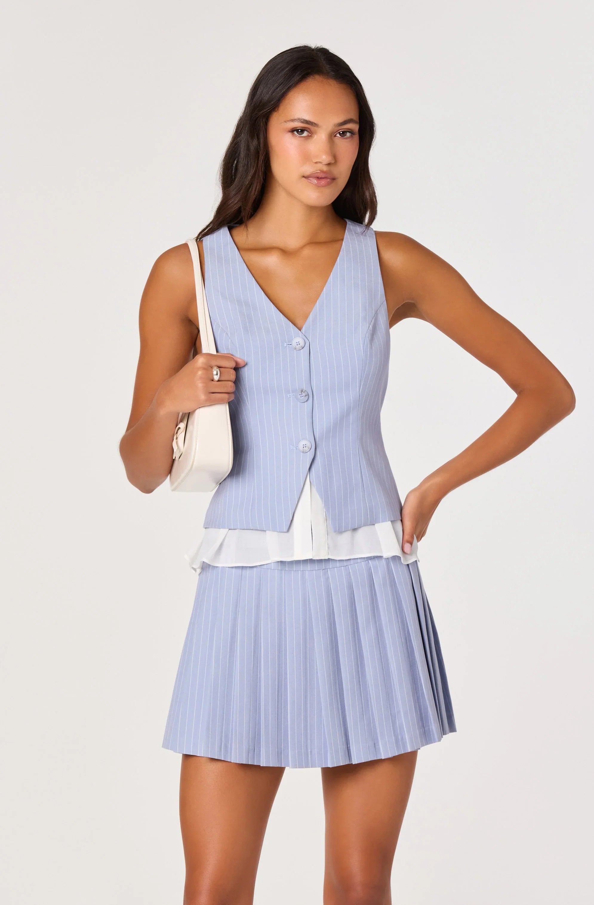 Inixyf Hina Striped Pleated Skort