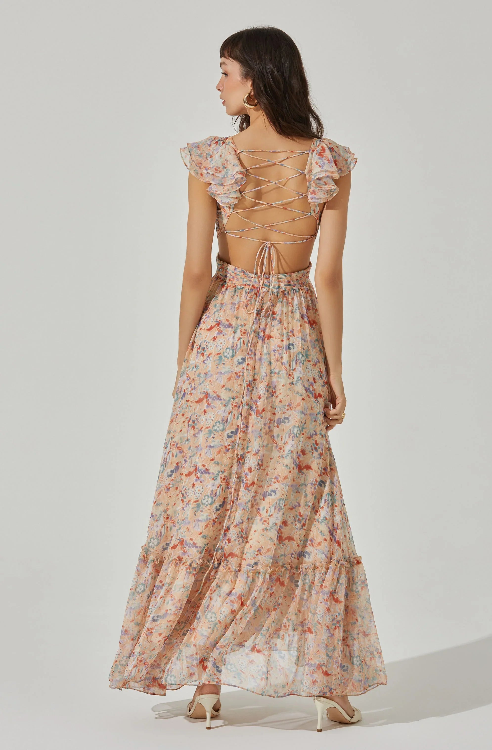 Lbruh Primrose Floral Strappy Back Maxi Dress