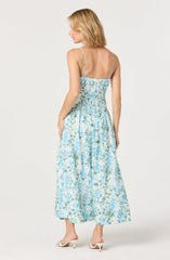 Lbruh Capria Pleated Milkmaid Midi Dress
