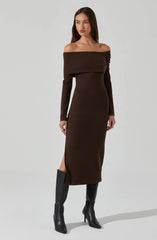Lbruh Jada Off Shoulder Midi Dress