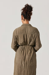 Lbruh Belted Long Sleeve Shirt Dress