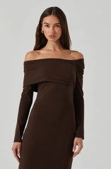 Lbruh Jada Off Shoulder Midi Dress