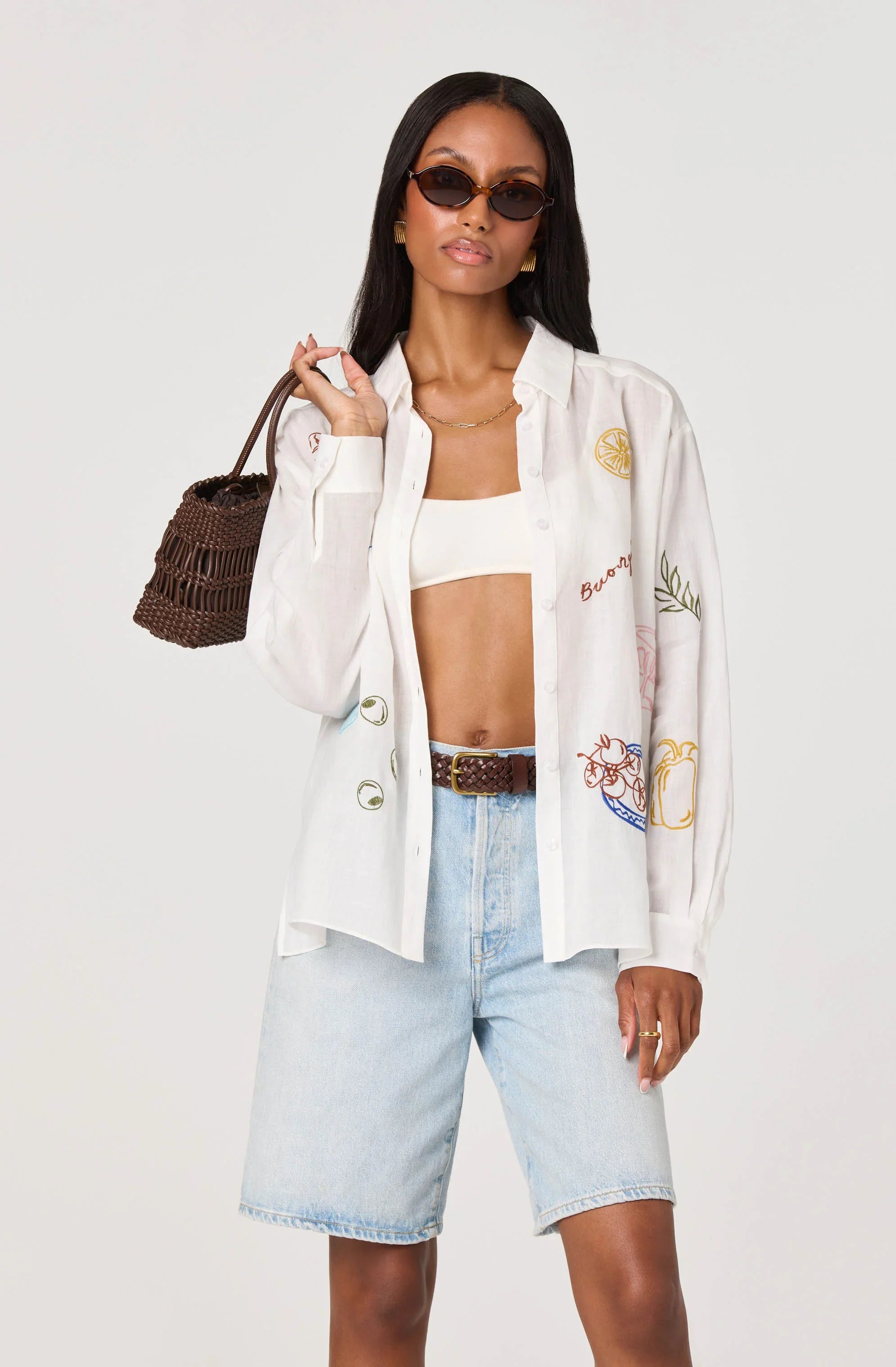 Inixyf Trace Embroidered Picnic Shirt