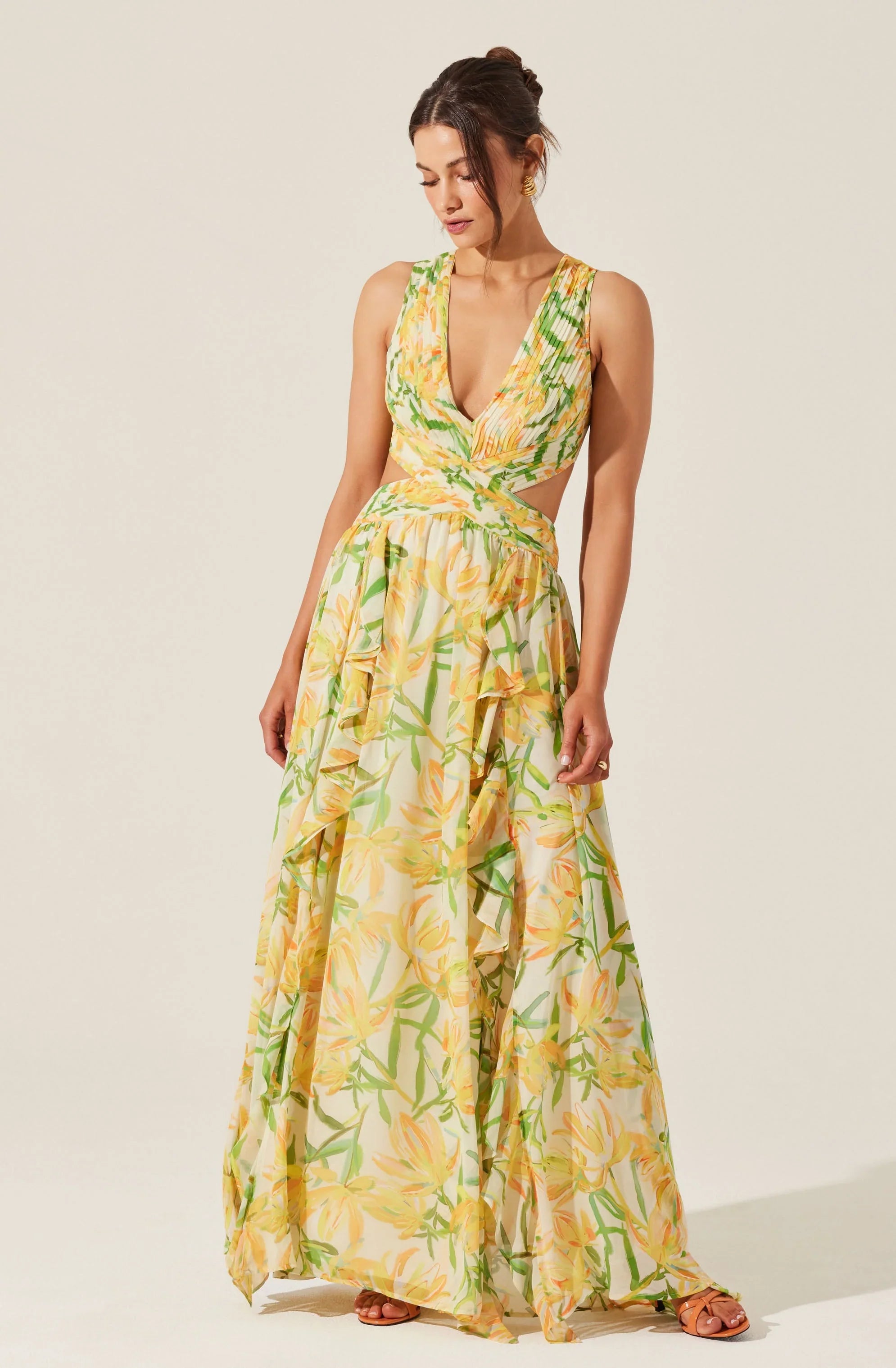 Lbruh Noya Floral Cutout Maxi Dress