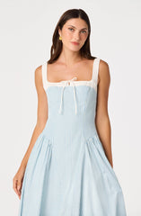 Inixyf Hazel Striped Drop-Waist Midi Dress