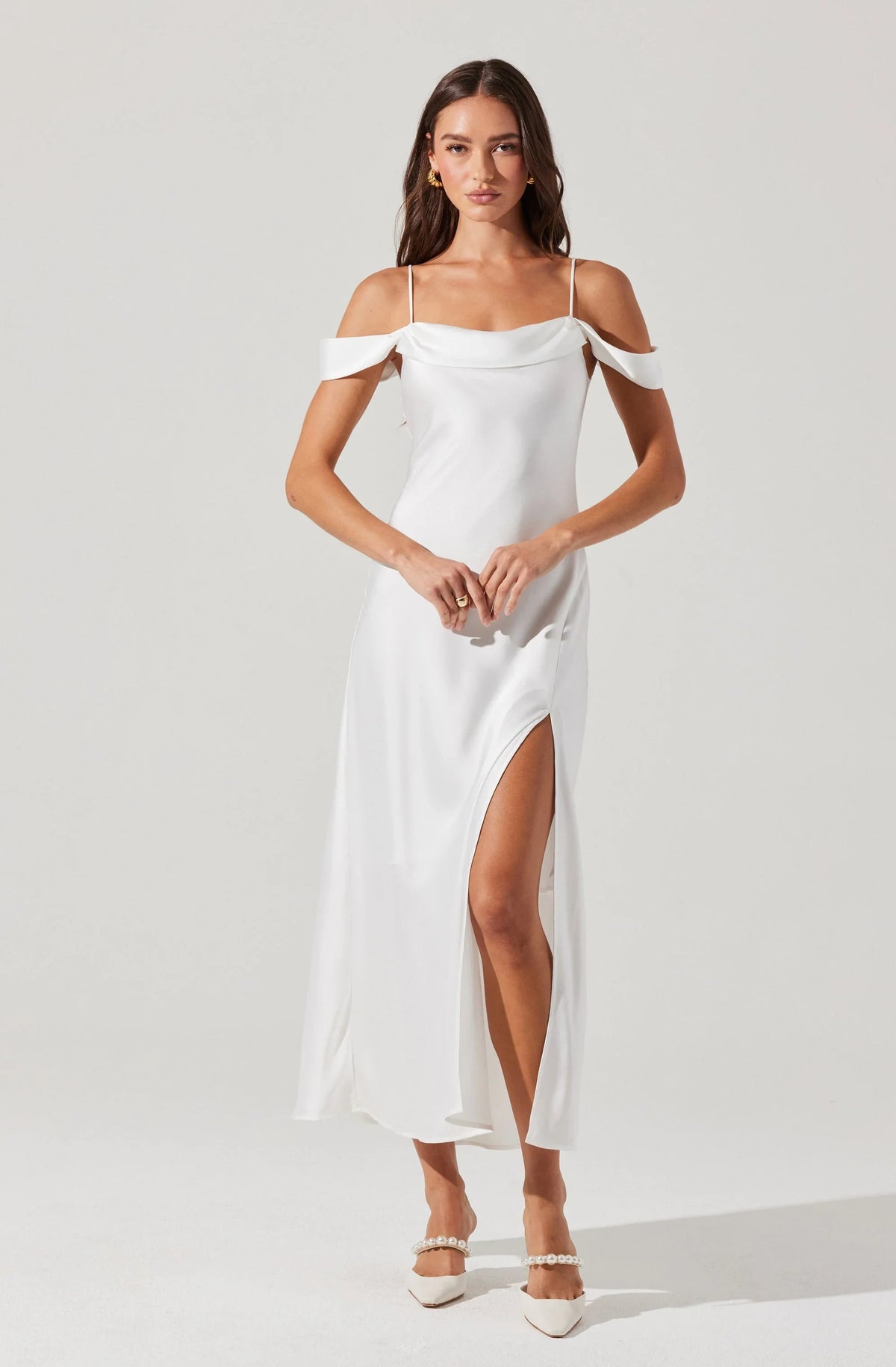 Lbruh Kitura Cold Shoulder Maxi Dress