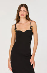 Lbruh Bow Strap Bustier Midi Dress