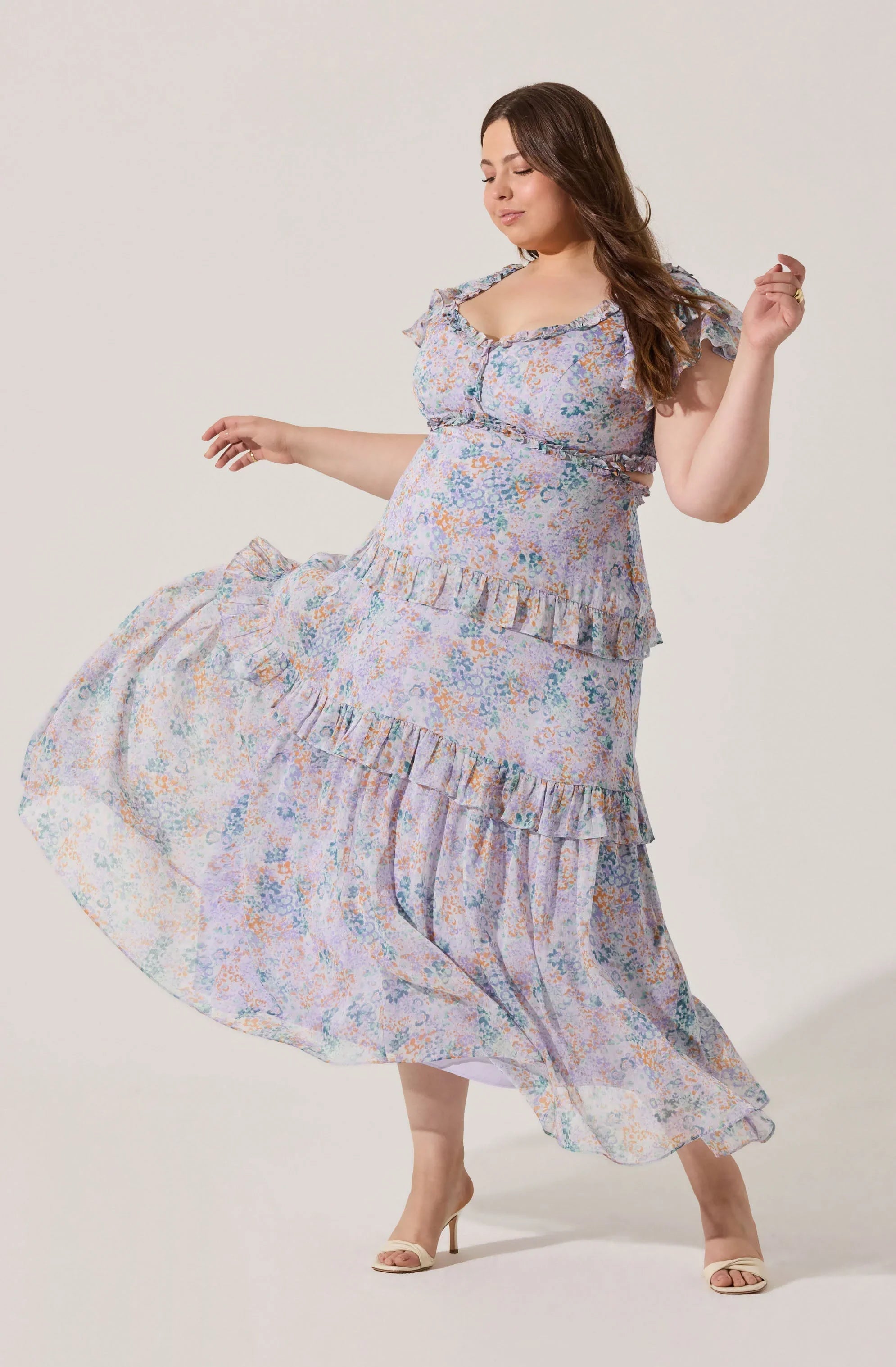 Lbruh Mable Floral Tiered Ruffle Maxi Dress