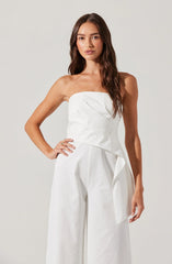 Lbruh Maciel Strapless Pleated Jumpsuit