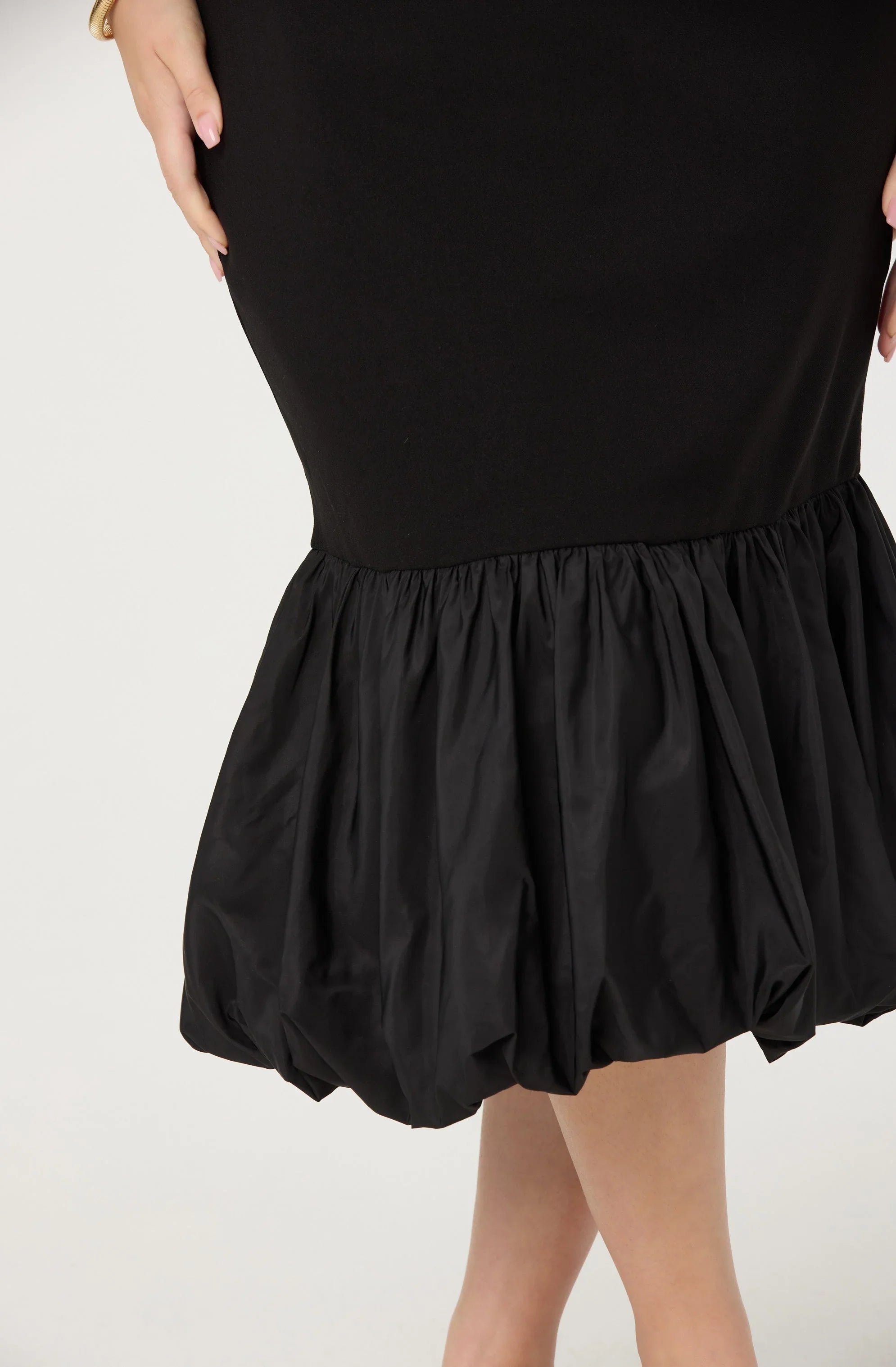 Lbruh Brittnea Bodycon Bubble Hem Midi Dress