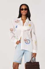 Inixyf Trace Embroidered Picnic Shirt