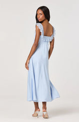 Inixyf Makiya Lace Strap Empire Waist Midi Dress