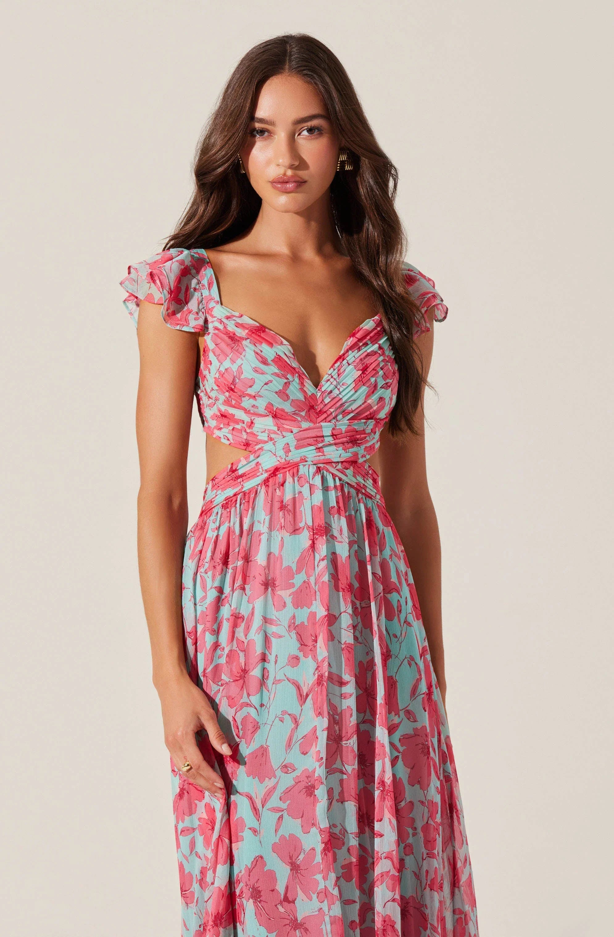 Lbruh Primrose Floral Strappy Back Maxi Dress