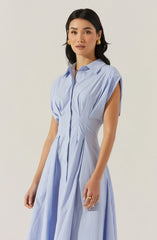 Lbruh Beckett Tapered Waist Pleated Dress