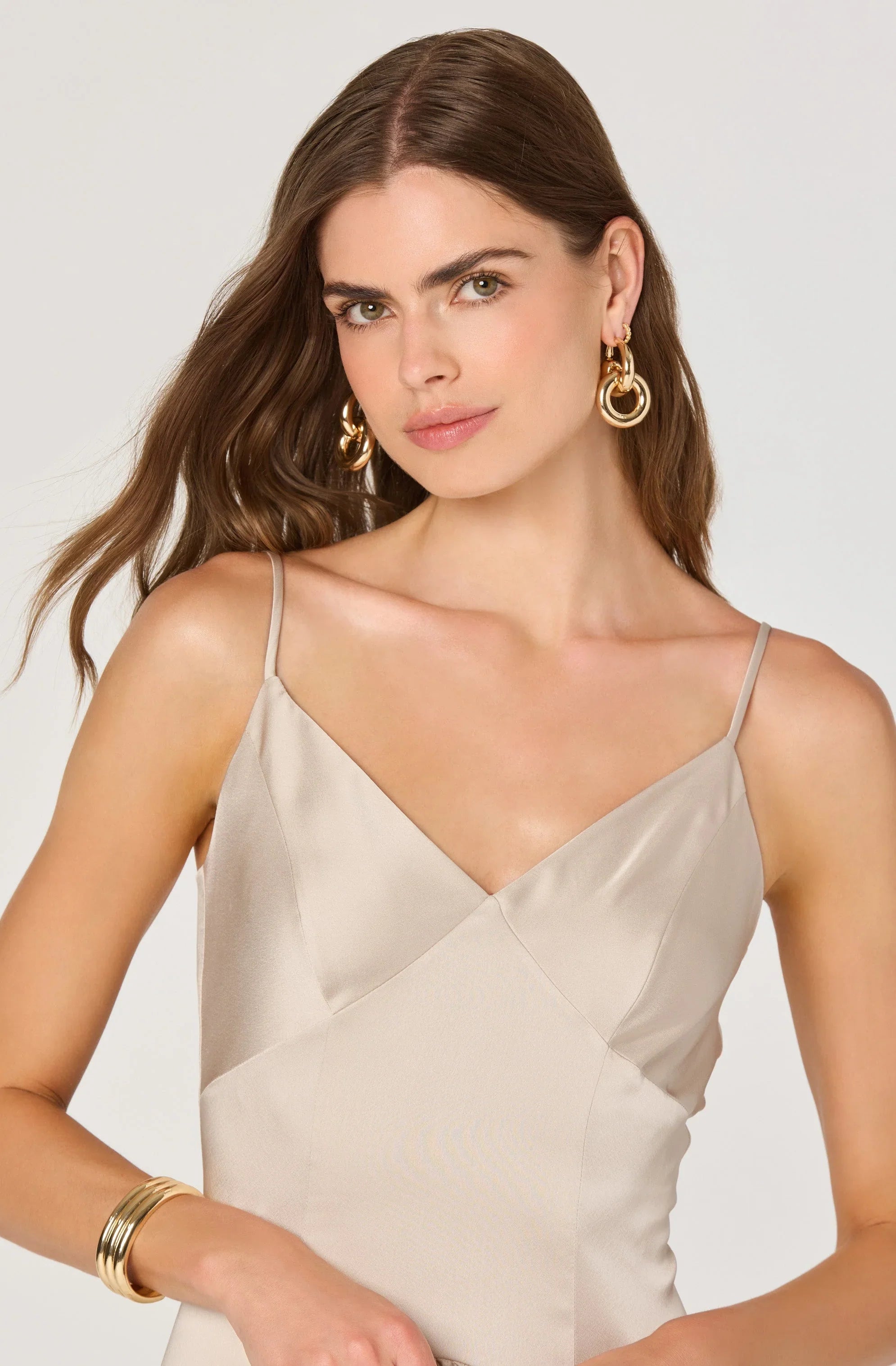 Inixyf Pleated Drop Waist Maxi Dress