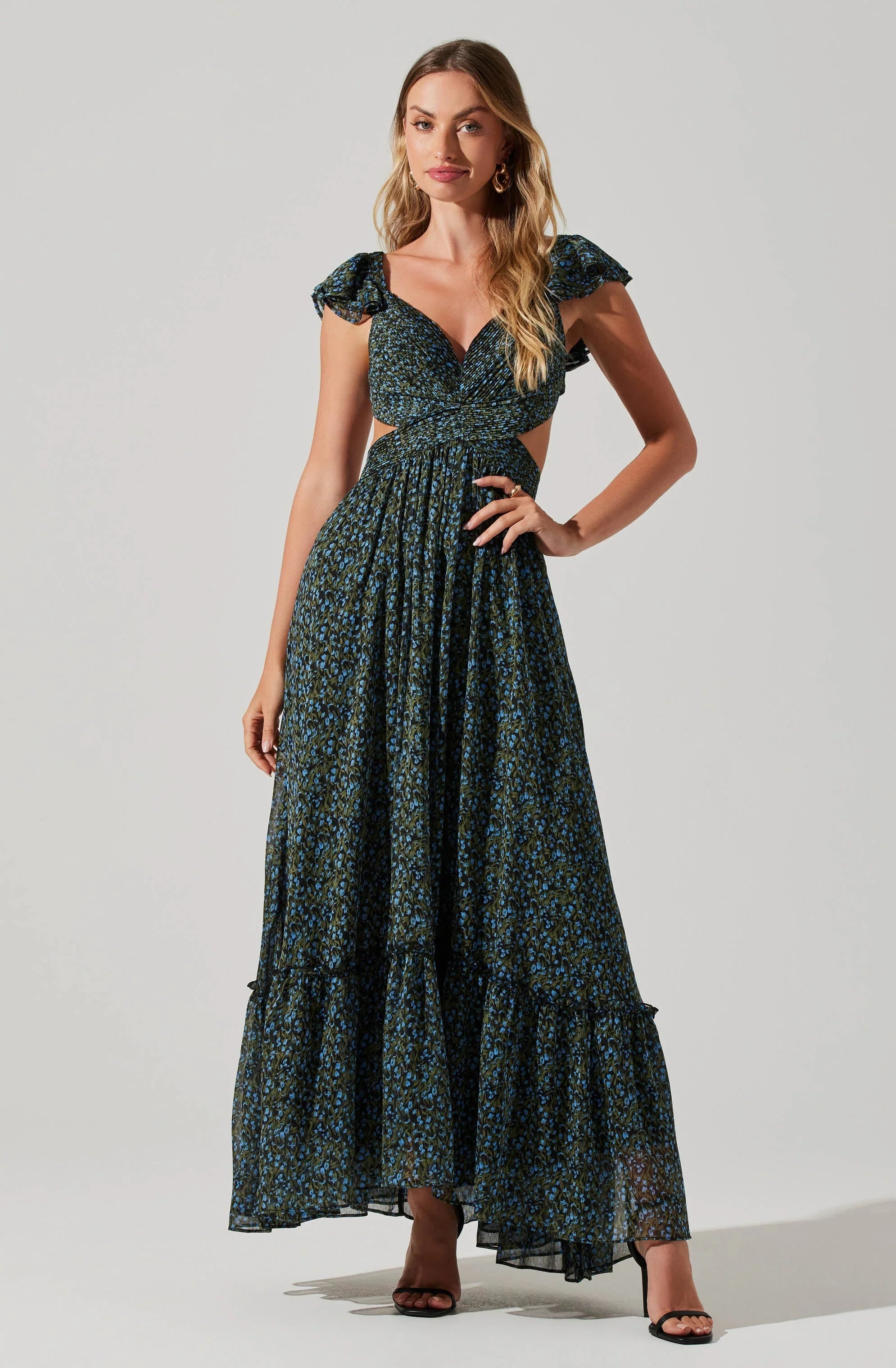 Lbruh Primrose Floral Strappy Back Maxi Dress