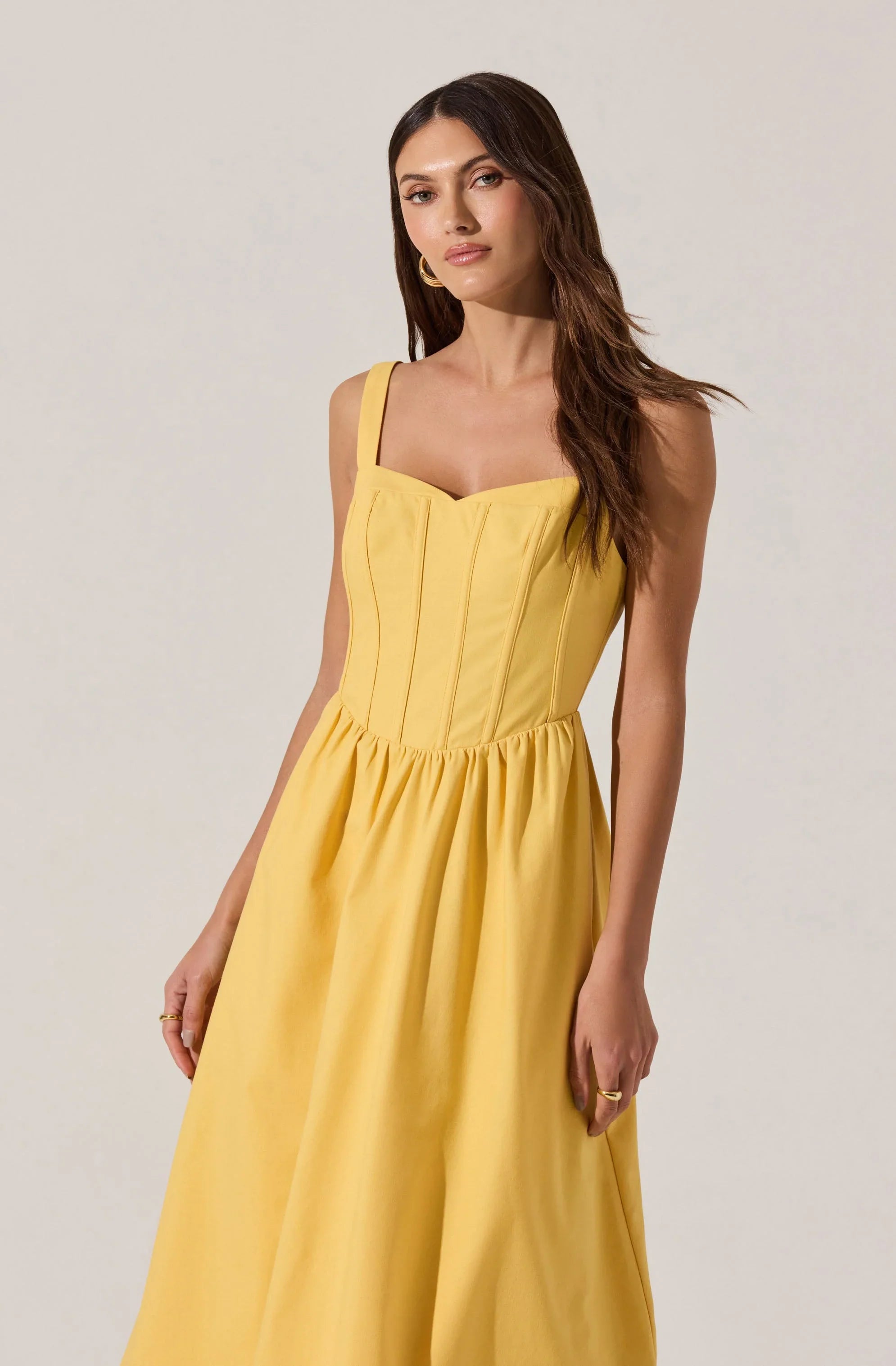 Lbruh Sweetheart Corset Linen Dress