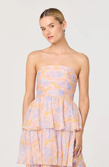 Lbruh Anisha Strapless Tiered Ruffle Maxi Dress