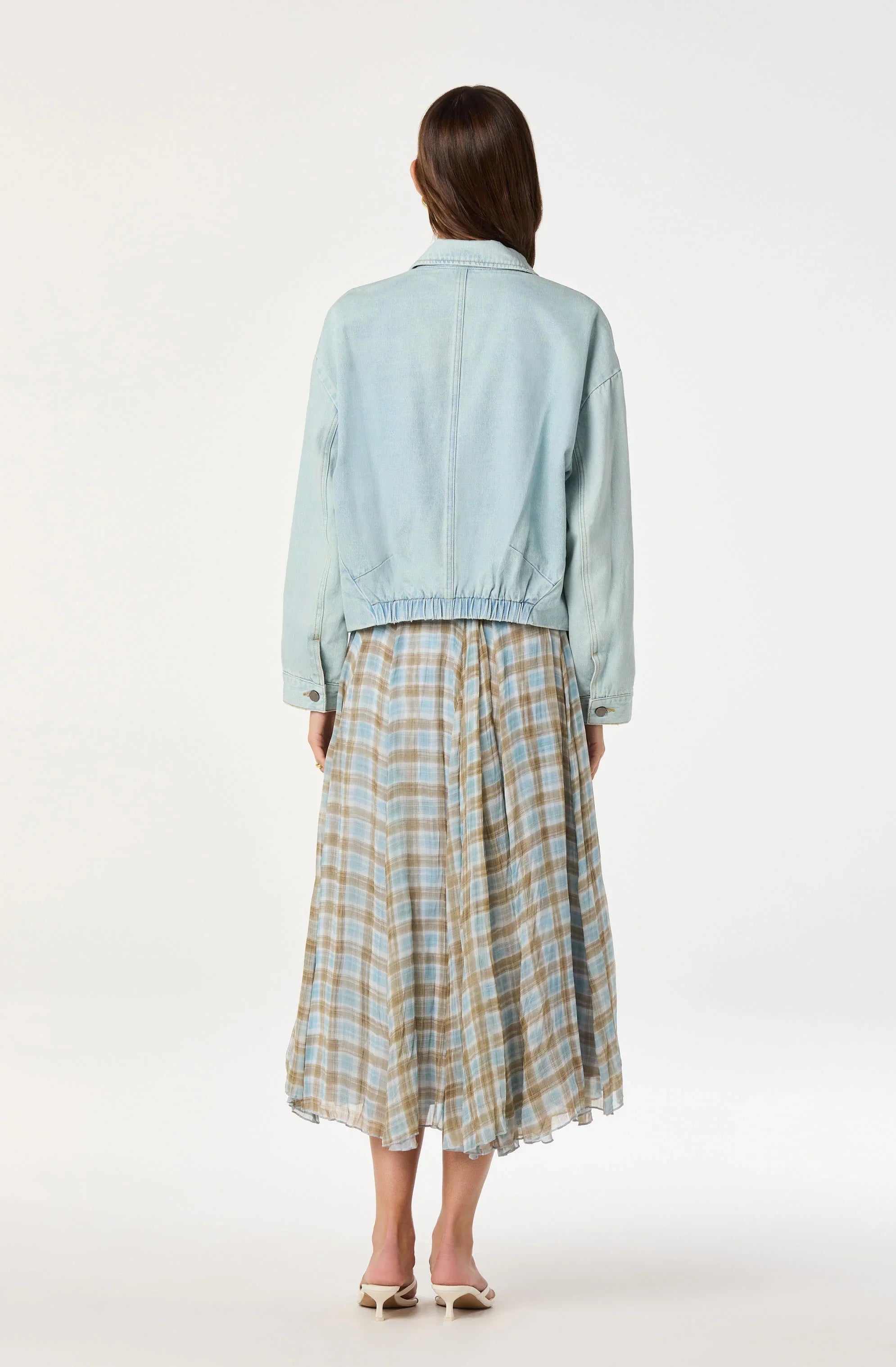 Inixyf Nari Oversized Denim Bomber Jacket