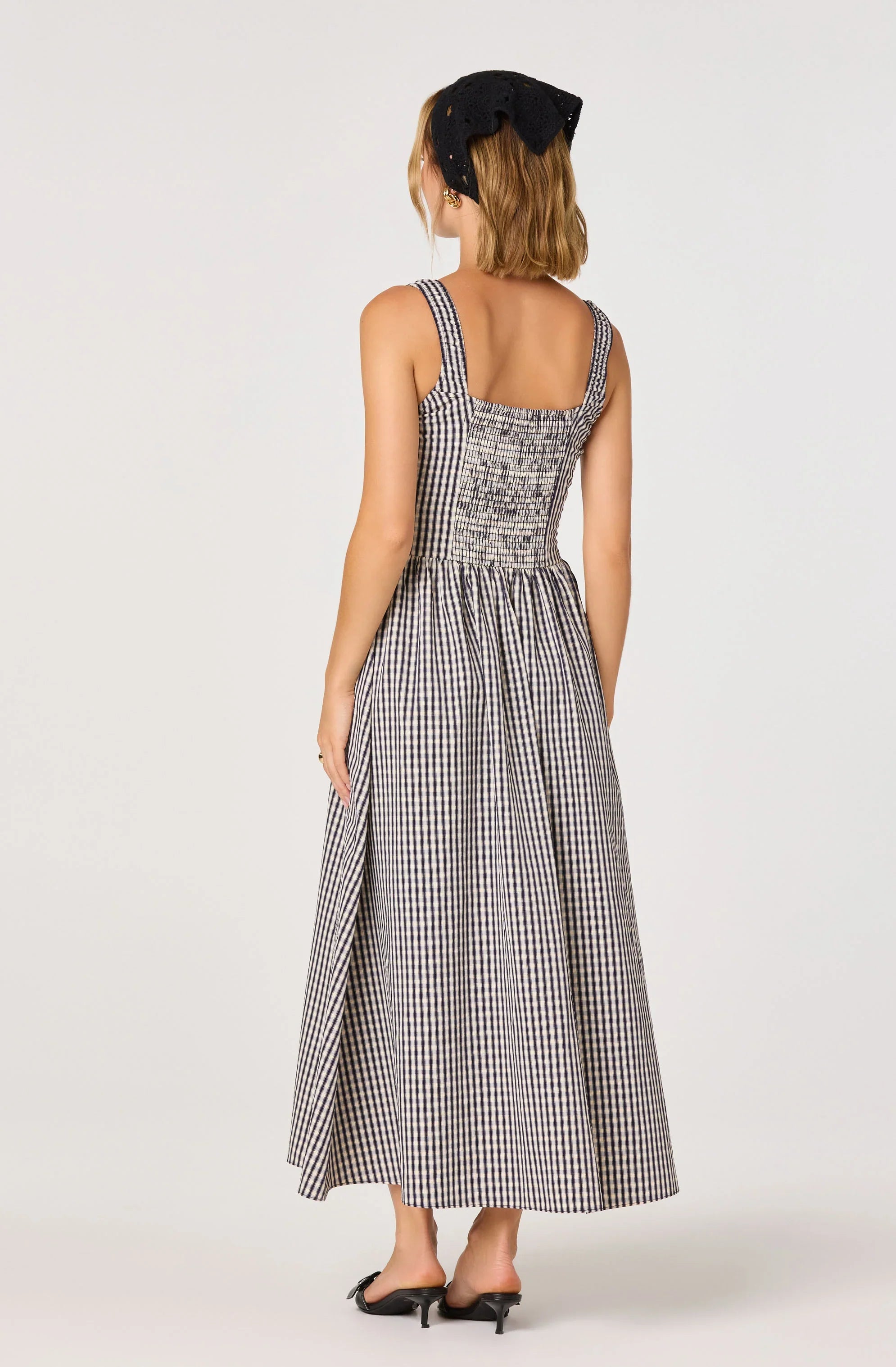 Inixyf Temperance Gingham Check Maxi Dress
