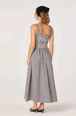 Inixyf Temperance Gingham Check Maxi Dress