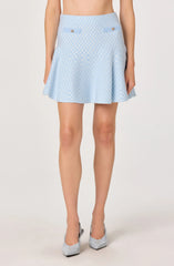 Inixyf Malvie Plaid Knit Mini Skirt