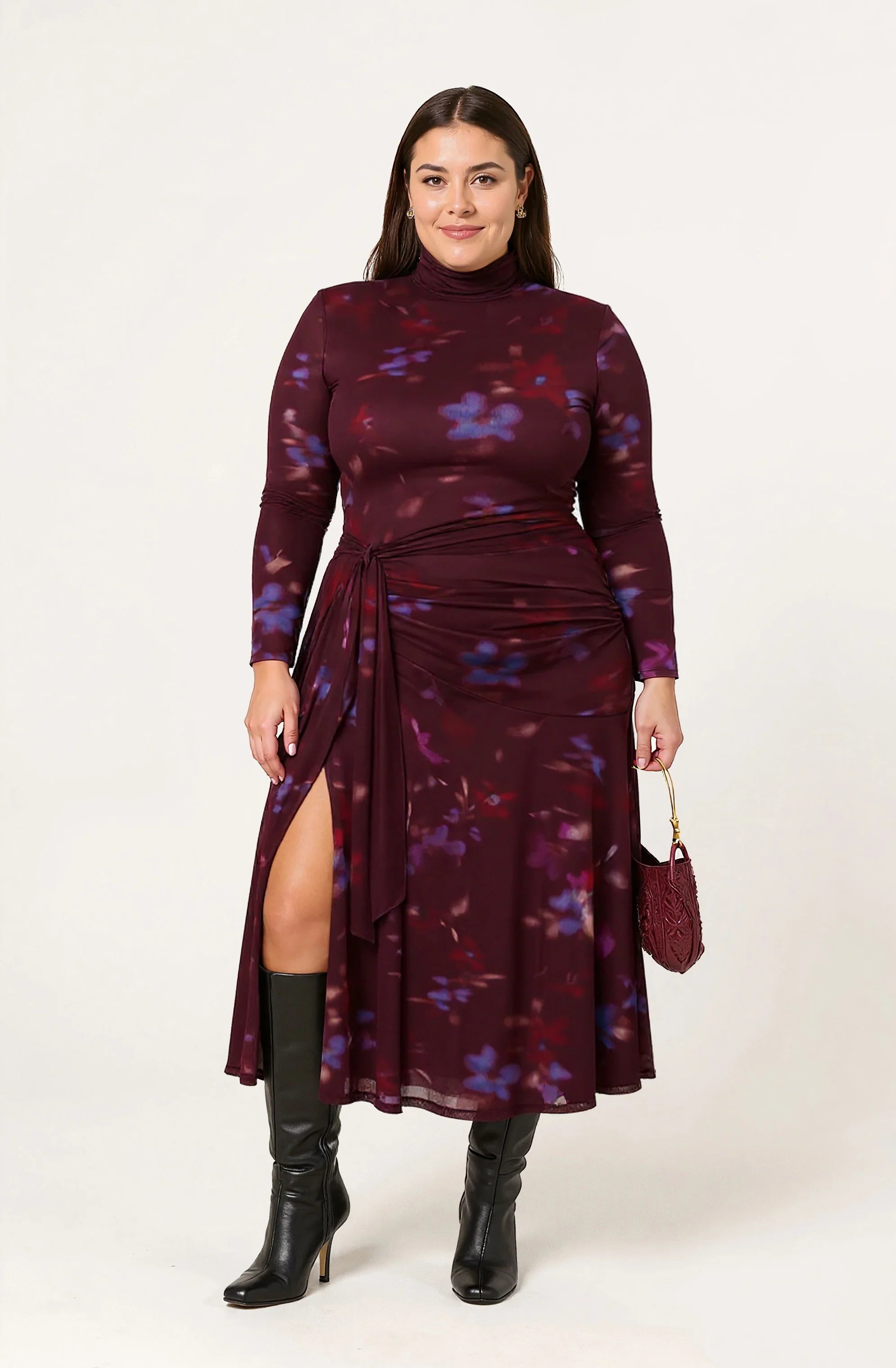 Lbruh Aubriella Floral Mesh Midi Dress