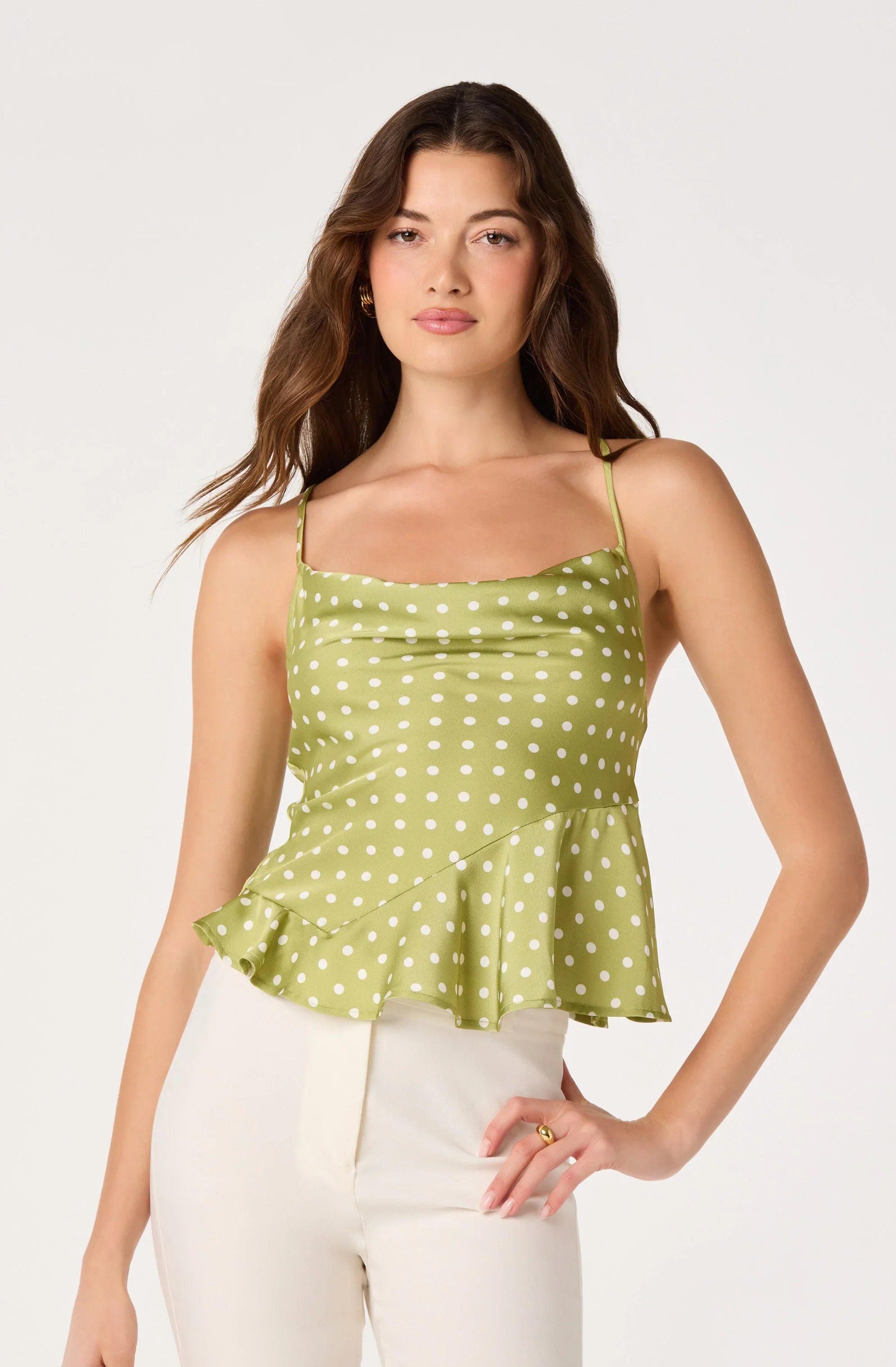 Inixyf Everli Cowl Neck Peplum Top