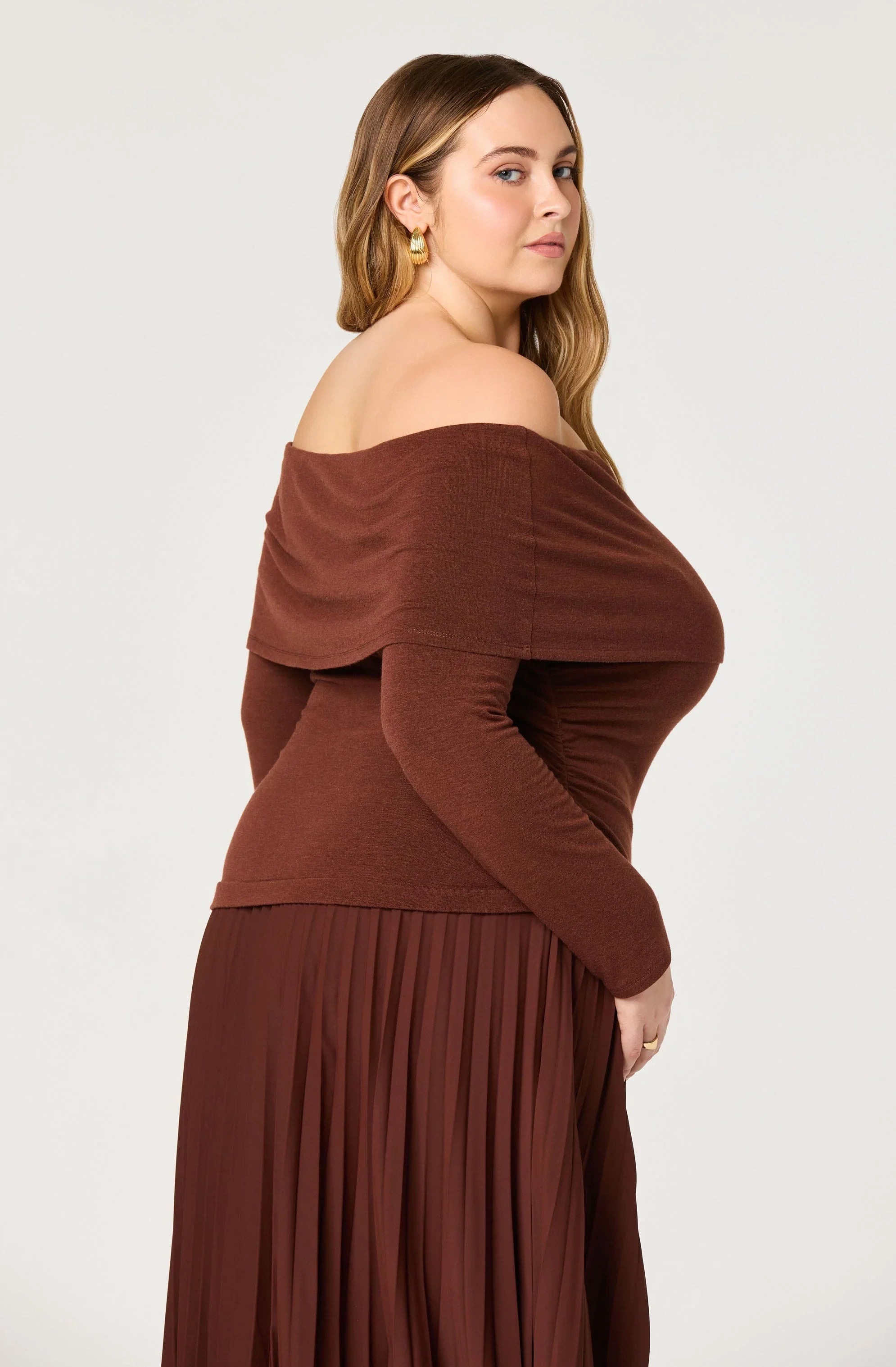 Lbruh Tanaia Pleated Mixed Media Maxi Dress