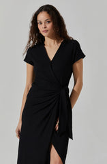 Lbruh Knit Wrap Midi Dress