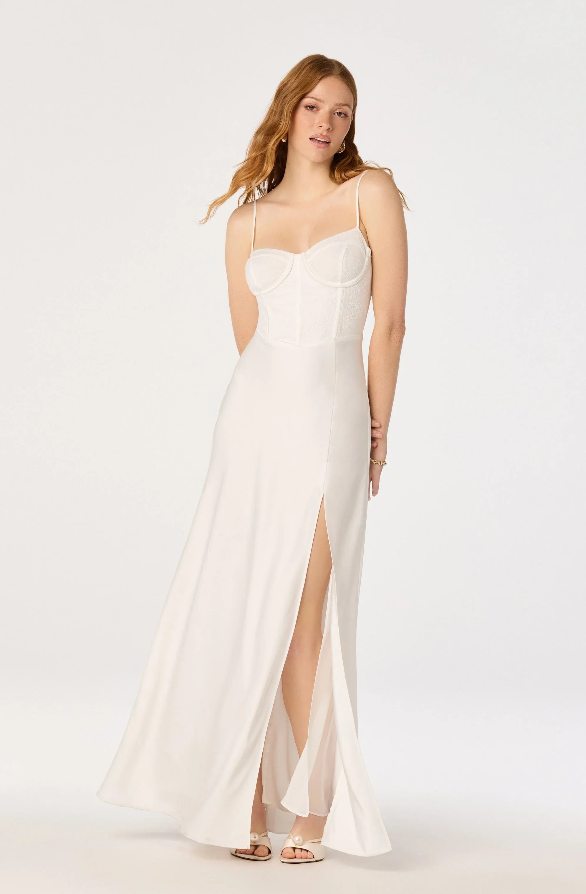 Inixyf Zinnia Lace Bustier Maxi Gown